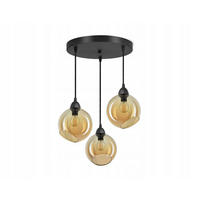 PENDELLEUCHTE Kogel - Transparent/Schwarz, Glas/Metall (35/35/80cm) - kiki design