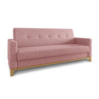 SCHLAFSOFA Wood - Beige/Rosa, Holz/Textil (215/89/89cm)