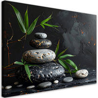 LEINWANDBILD Zen und Orientalisch 45x30cm - Schwarz, Textil (45/30cm) - Feeby