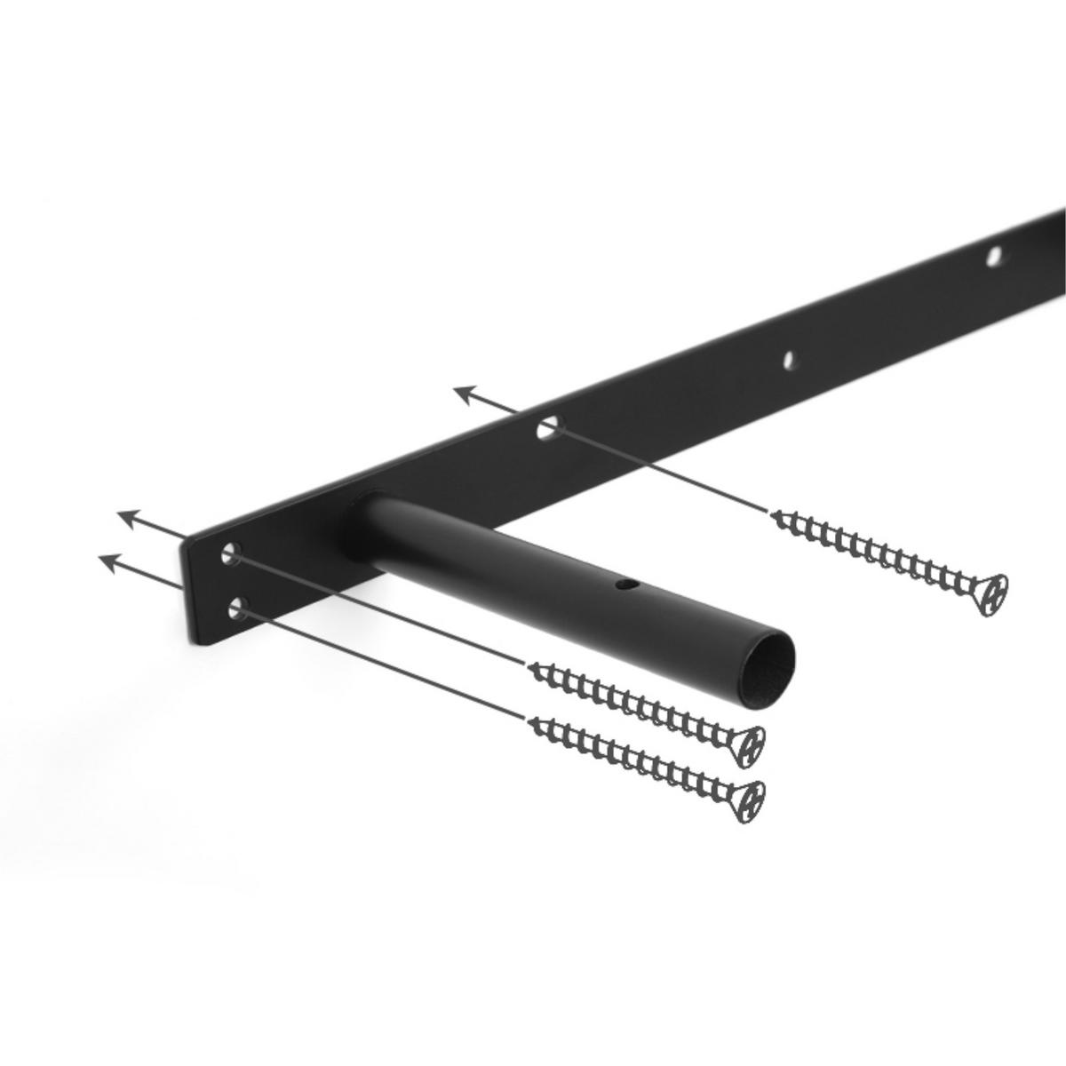 WANDREGAL Bambusoptik Naturfarben 2er Set 60x20x4 cm - Naturfarben, Holzwerkstoff/Metall (60/3.8/20cm) - Begryf