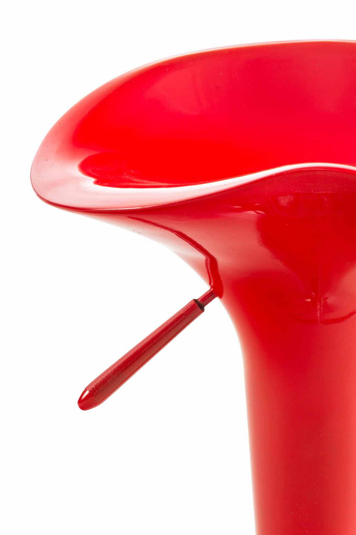 BARHOCKER Kunststoff Rot - Chromfarben/Rot, Kunststoff/Metall (37/87/37cm) - CLP