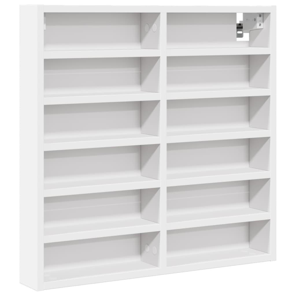 VITRINENSCHRANK Weiss 60/8,5/58 Cm Holzwerkstoff - Weiß, Holzwerkstoff (8.5/58/60cm) - vidaXL