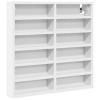 VITRINENSCHRANK Weiss 60/8,5/58 Cm Holzwerkstoff - Weiß, Holzwerkstoff (8.5/58/60cm) - vidaXL