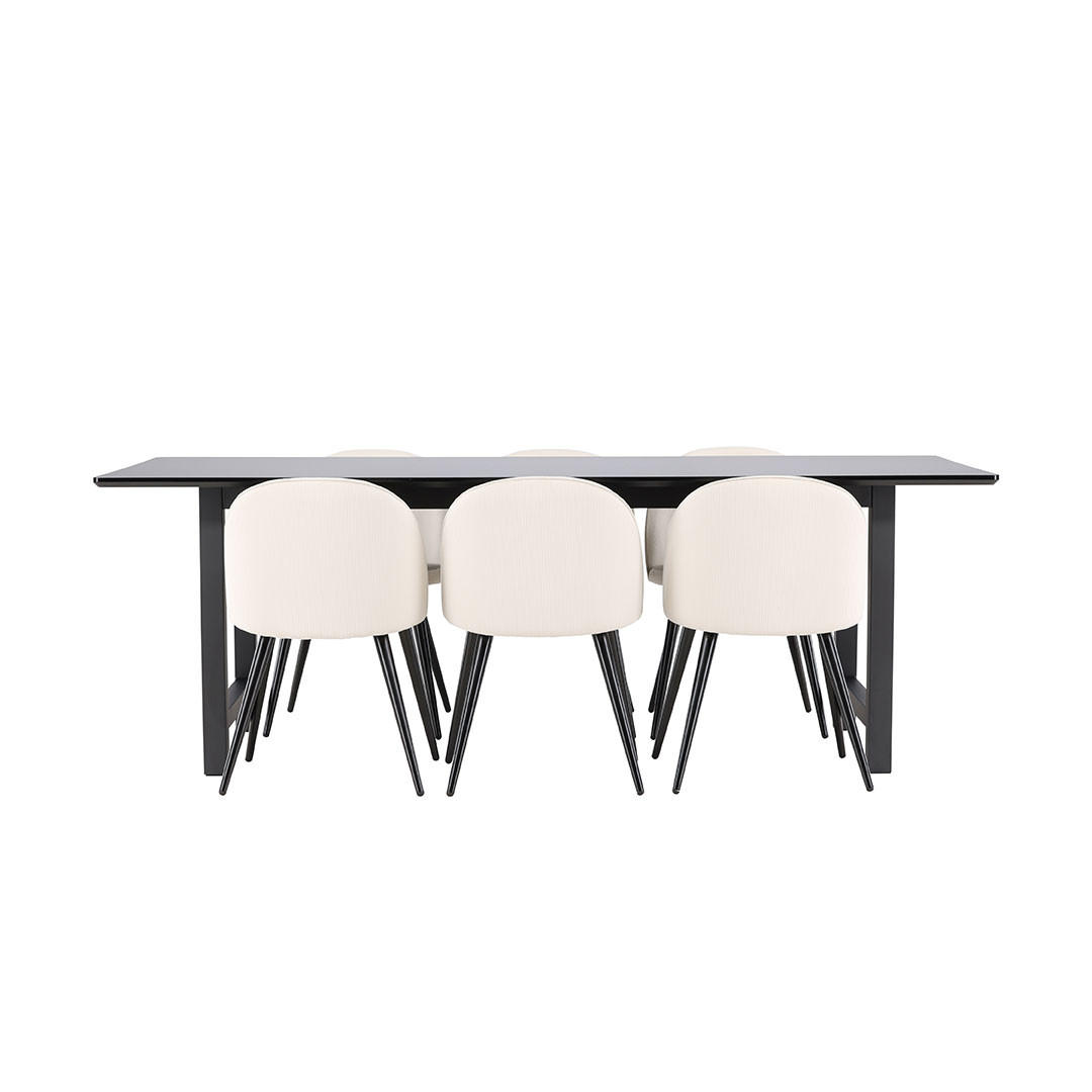 TISCHGRUPPE Beige - Beige, Holz (220/75/100cm) - ebuy24