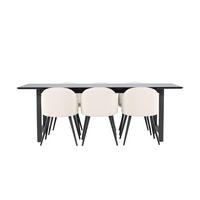 TISCHGRUPPE Beige - Beige, Holz (220/75/100cm) - ebuy24