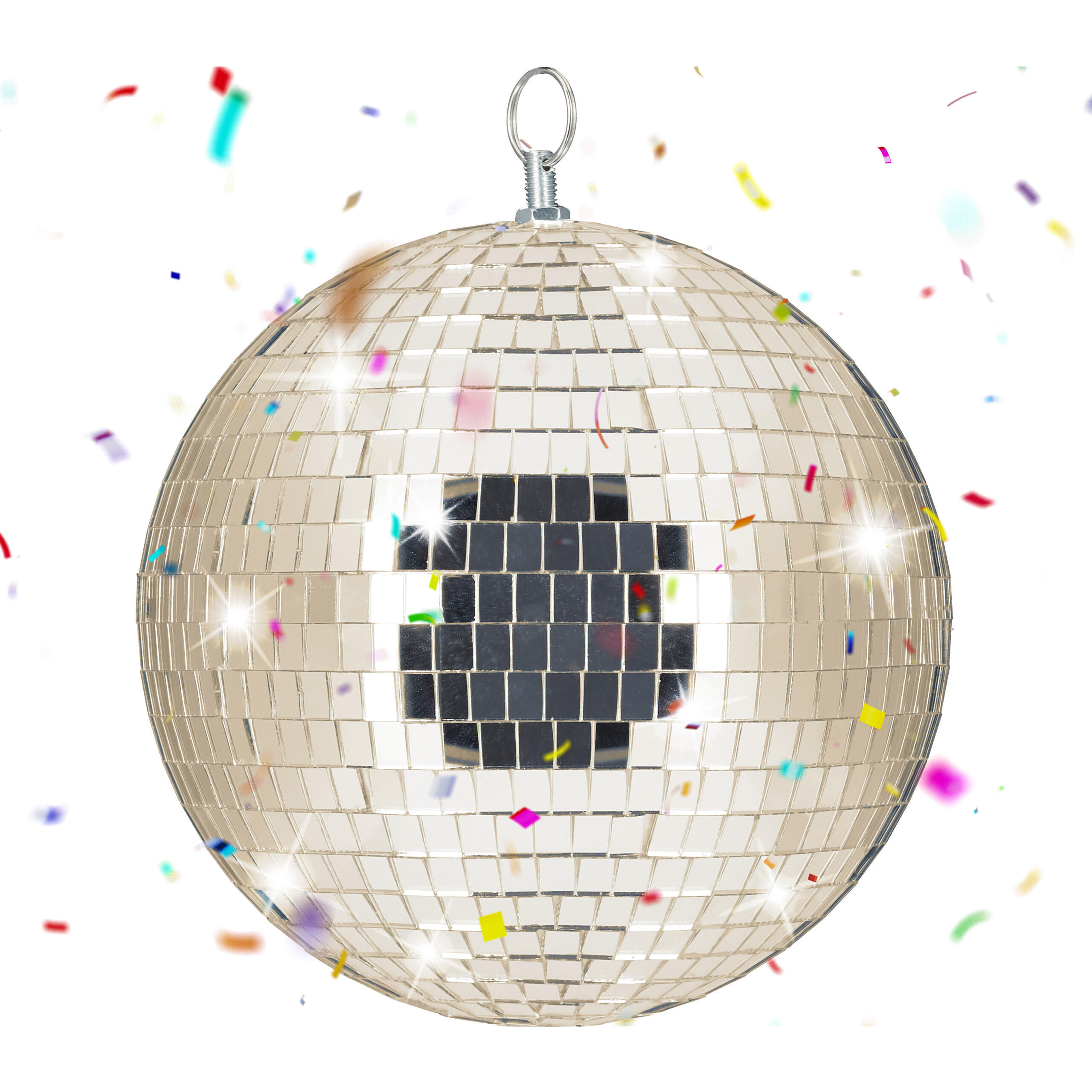 DISCOKUGEL - Beige, Glas/Textil (20/20/20cm) - Relaxdays