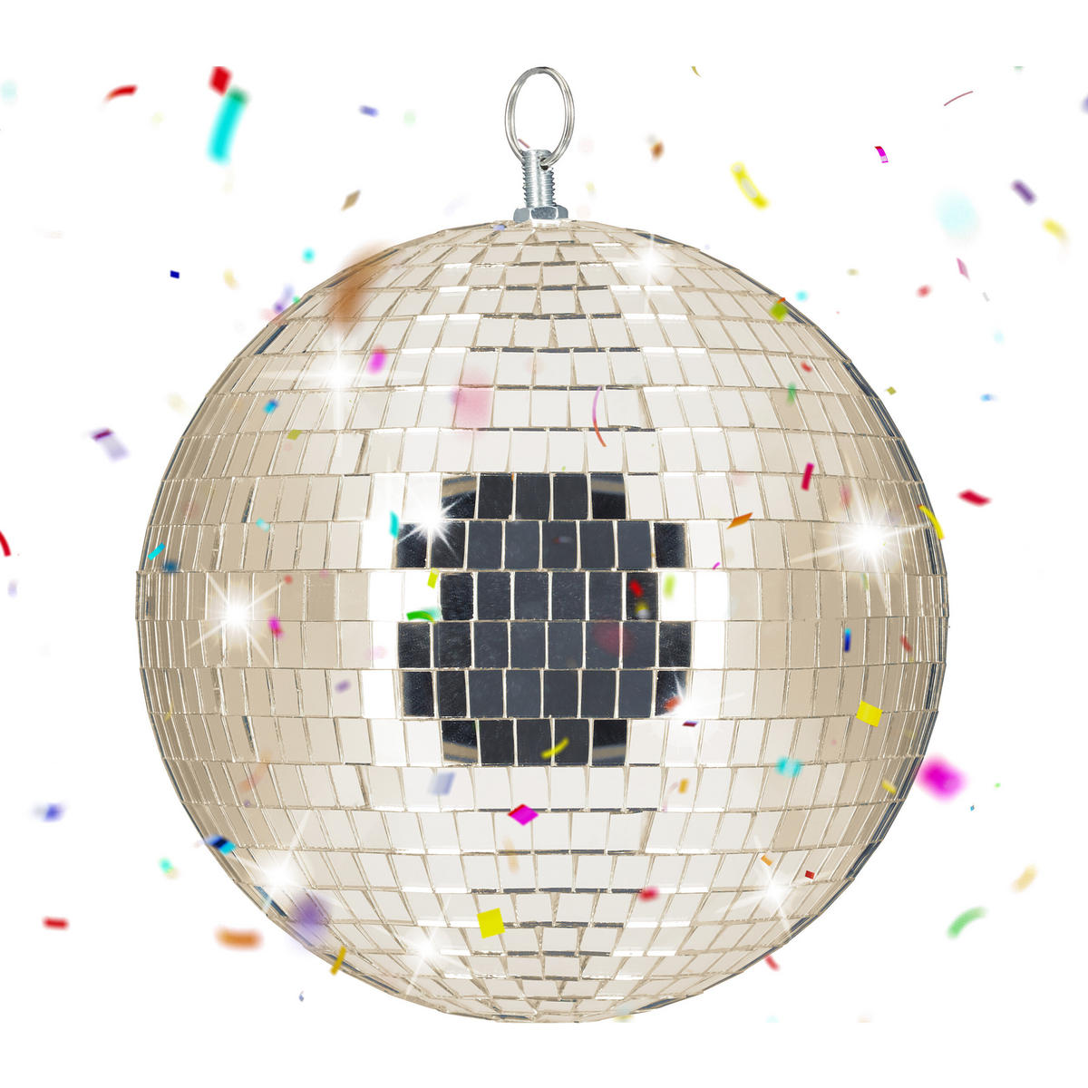 DISCOKUGEL - Beige, Glas/Textil (20/20/20cm) - Relaxdays