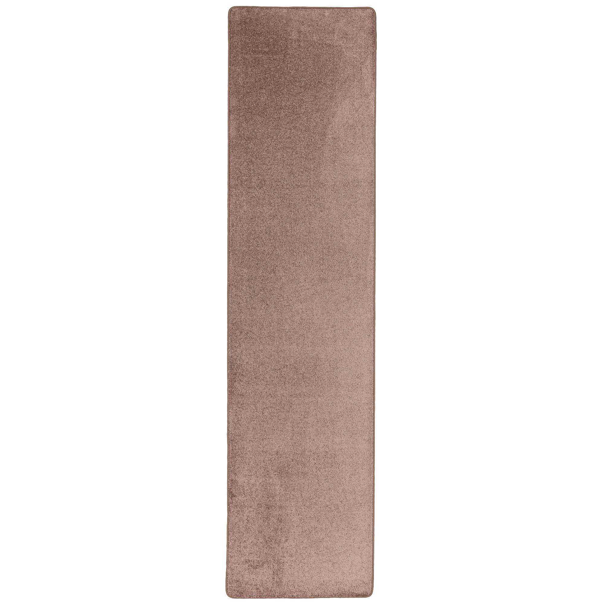 HOCHFLOR VELOURS LÄUFER TEPPICH LUNA - Mokka, Textil (100/100cm) - Snapstyle
