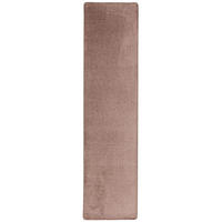 HOCHFLOR VELOURS LÄUFER TEPPICH LUNA - Mokka, Textil (100/400cm) - Snapstyle