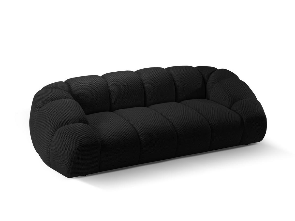 SOFA Diana aus 3D-Stoff schwarz 3 Sitzplätze - Schwarz, Textil (114/72/234cm) - Micadoni