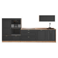 KÖK Fame-Line, Herrgård i antracitguld/Goldkraft ek, 340 cm, AP Oak - Honungsek/Antracit, Träbaserade material (340/153.6/60cm) - Vicco