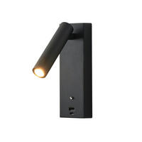 WANDLEUCHTE Tofino, Schwarz, 18cm, Dimmbar - Schwarz, Metall (6/18/2.5cm) - KOSILUM