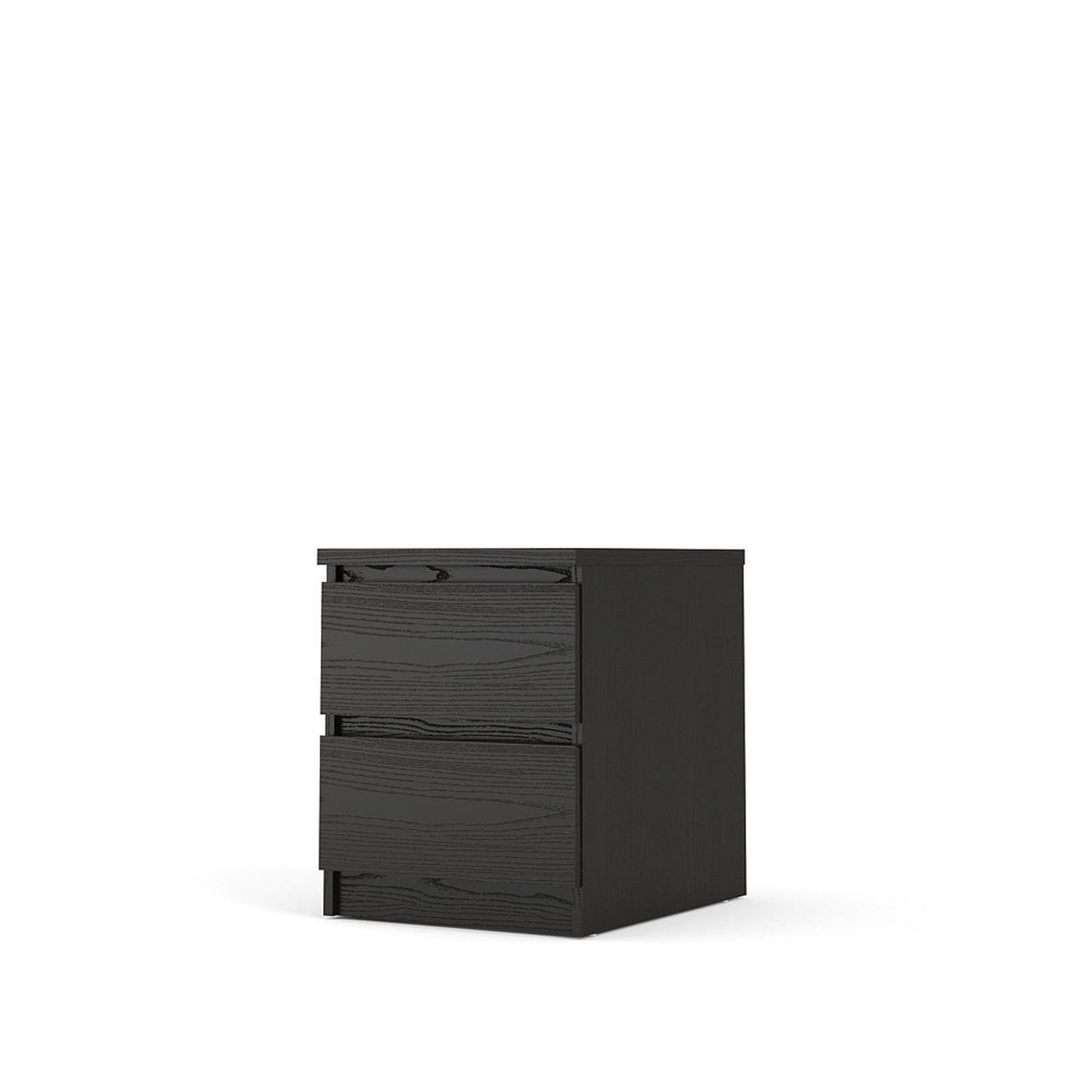 NACHTSCHRANK schwarz Esche - Schwarz, Holzwerkstoff (40/50/50cm) - ebuy24