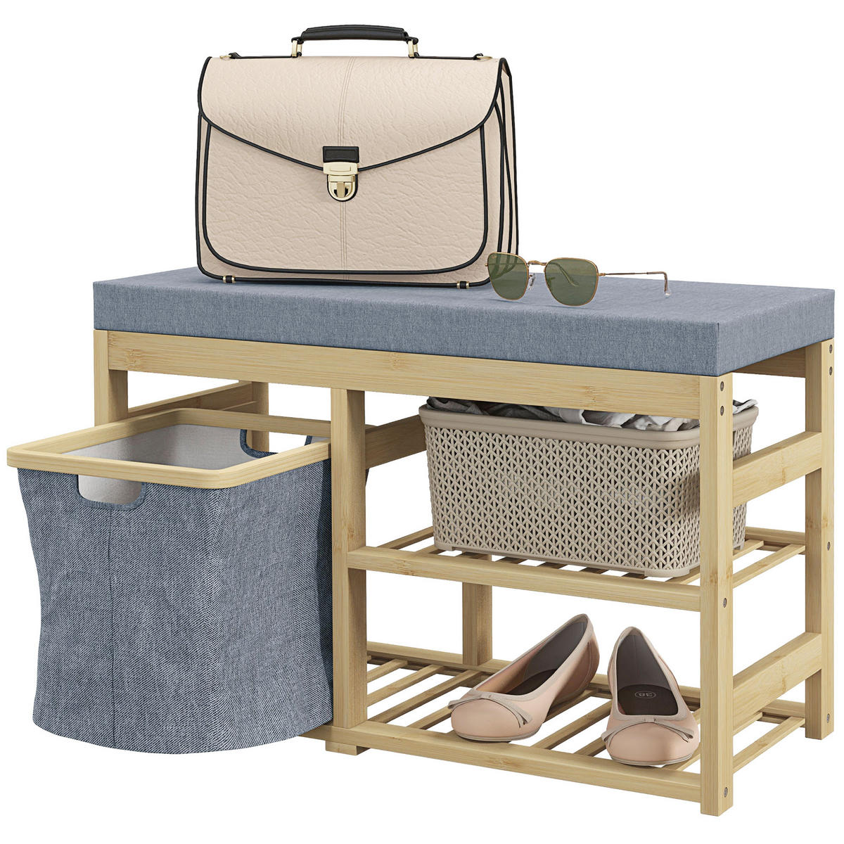 SCHUHBANK Beige 1 Stück - Beige, Kunststoff (30/45/69cm) - GiPP