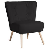 SESSEL Kassi Bezug Kunstleder Buche natur / schwarz - Schwarz, Kunststoff (69/80/68cm) - 58aufmkessel