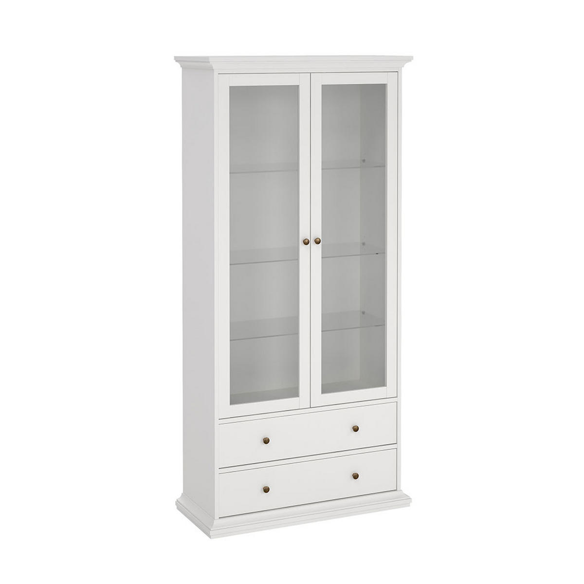 VITRINE Weiß - Weiß, Holzwerkstoff (96/201/42cm) - ebuy24