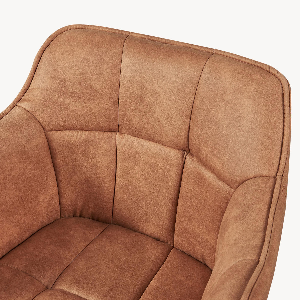 ARMLEHNSTUHL Birmingham - Schwarz/Braun, Textil/Metall (60/82/59cm) - [en.casa]