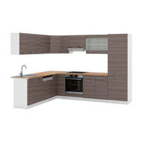 ECKKÜCHE R-Line Edelgrau/Weiß 227 x 287 cm, AP Eiche - Braun/Weiß, Holzwerkstoff (287/81.6/60cm) - Vicco