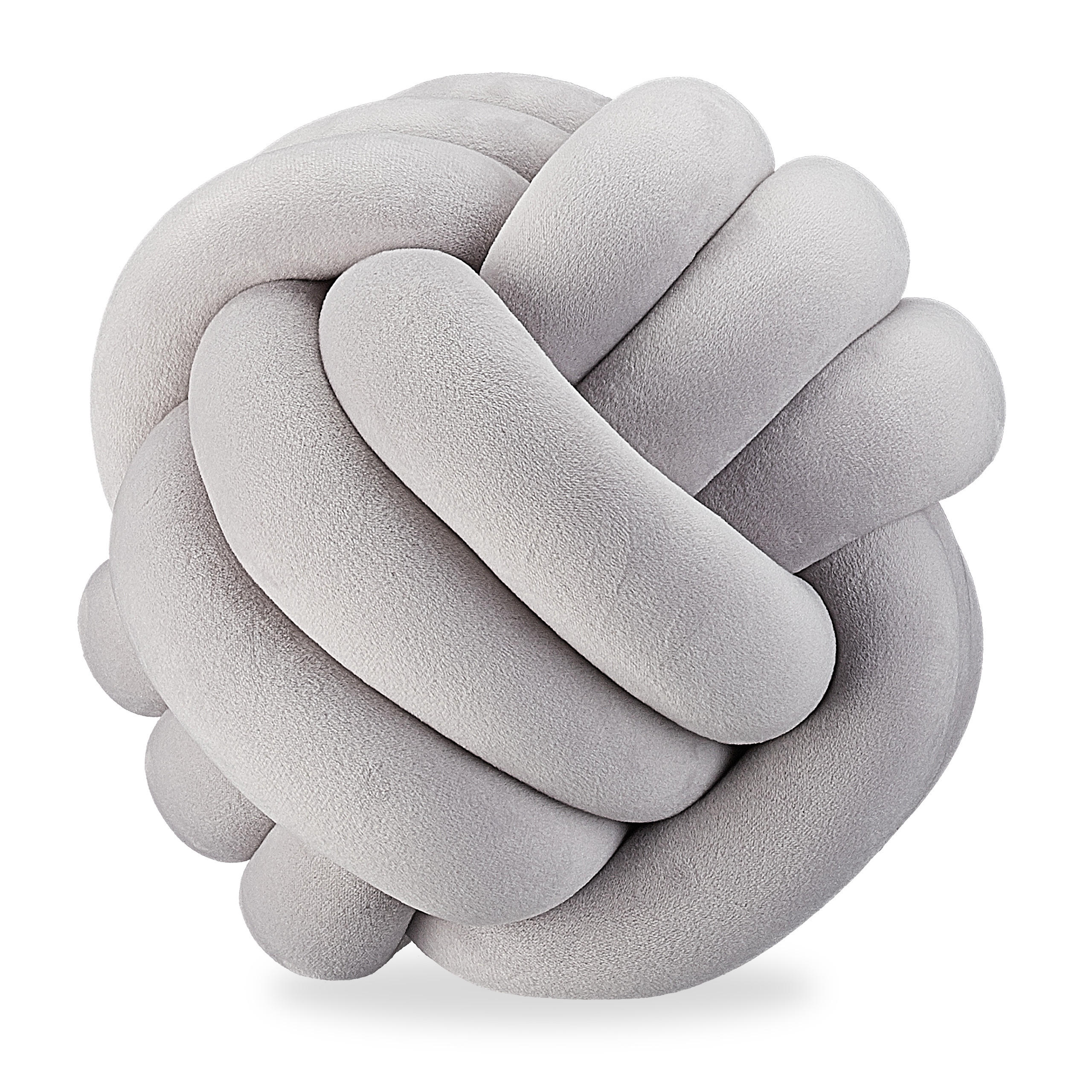 Relaxdays POLŠTÁŘ Šedý uzel 25 cm polyester