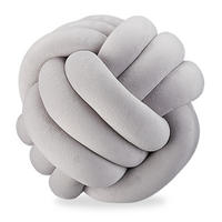 JASTUK Sivi čvor 25 cm poliester - siva, tekstil/plastika (25/25cm) - Relaxdays