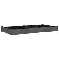 HOCHBEET mit Einsatz Grau 240x120x25 cm Massivholz Tanne - Grau, Holz (240/25/120cm)