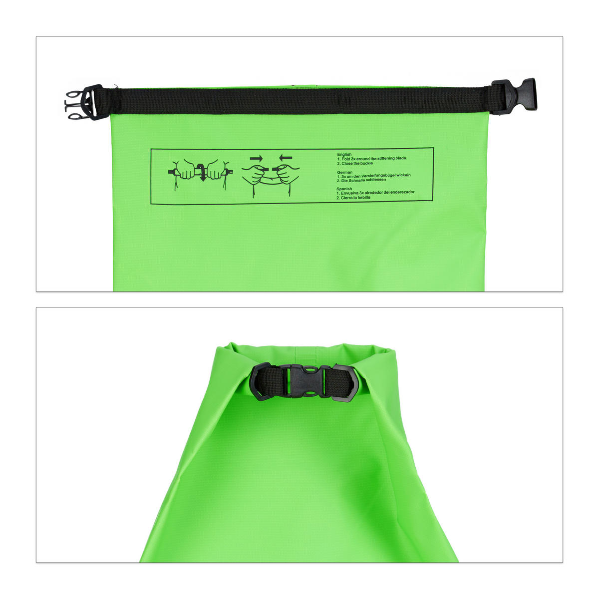 OCEAN Pack - Grün, Kunststoff (20/38/0.5cm) - Relaxdays