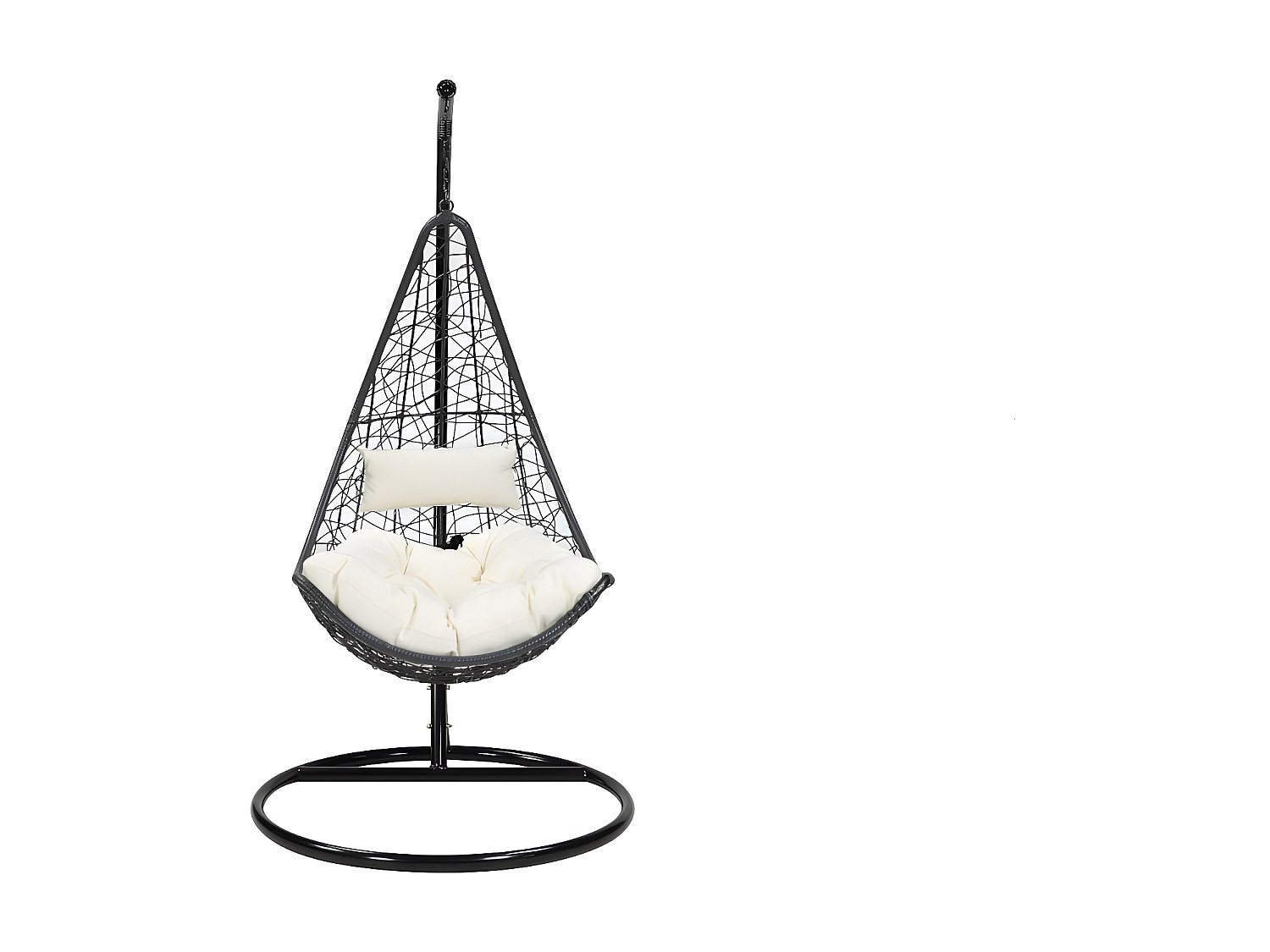 HÄNGESESSEL - 1 Person - Harz - Schwarz - - Schwarz, Kunststoff (105/197/105cm) - Vente-Unique