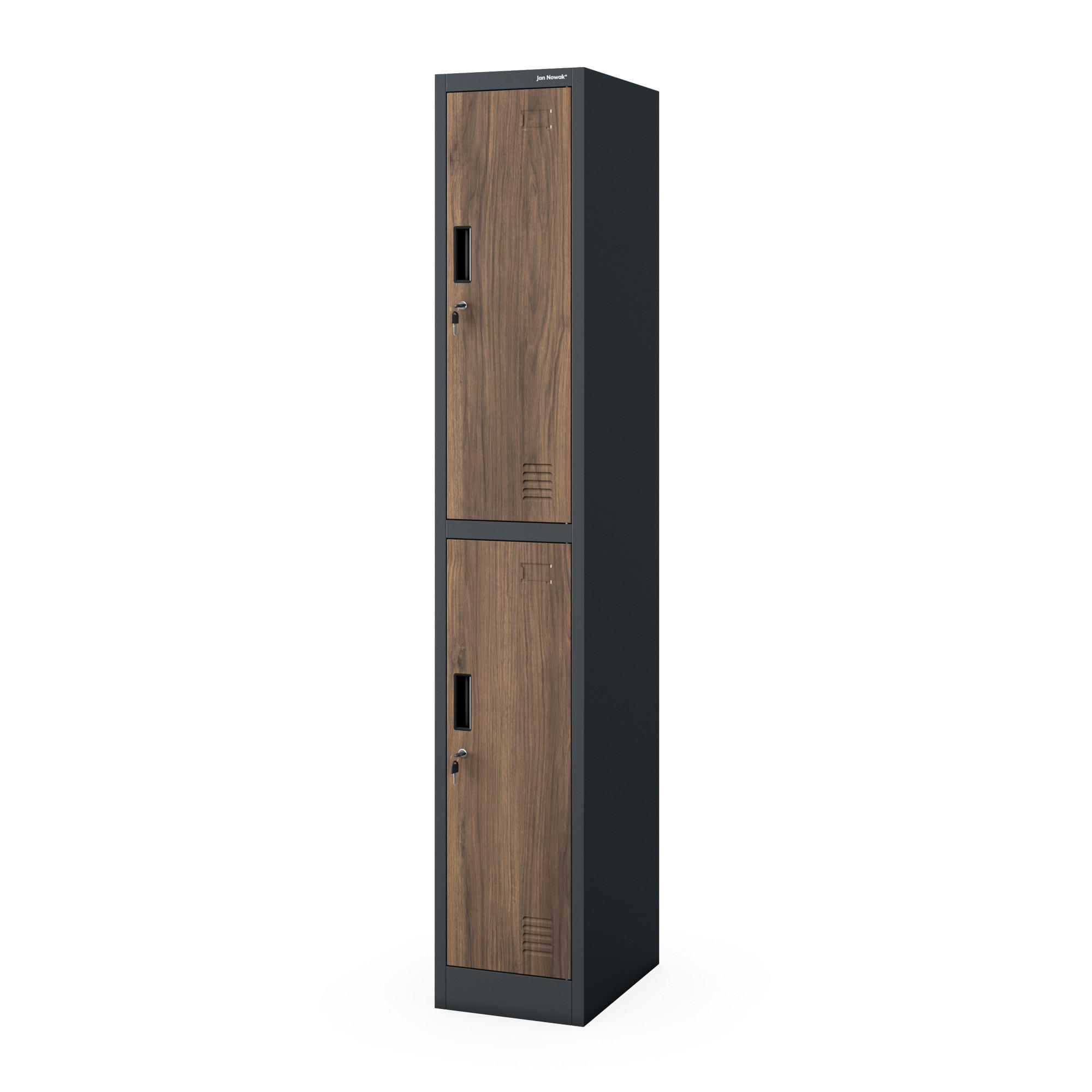 ARBEITSSCHUTZ-KLEIDERSCHRANK IGOR 1 Plus 185 × 32 × 45 cm - Nussbaumfarben, Metall (32/185/45cm) - Jan Nowak
