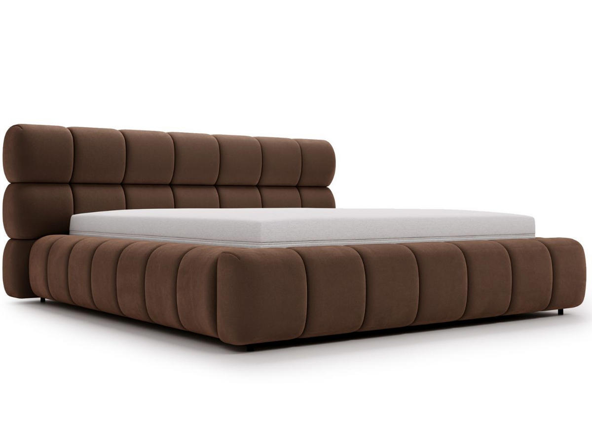 POLSTERBETT Mellow 140x200 Braun - Braun, Textil (140/200cm) - Graingold