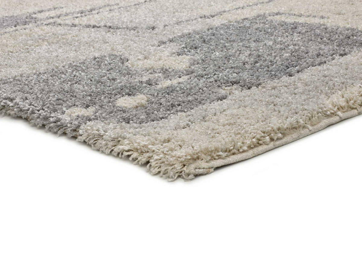 HOCHFLORTEPPICH grau Helia 133/190 cm - Grau, Naturmaterialien/Textil (133/190cm) - Atticgo