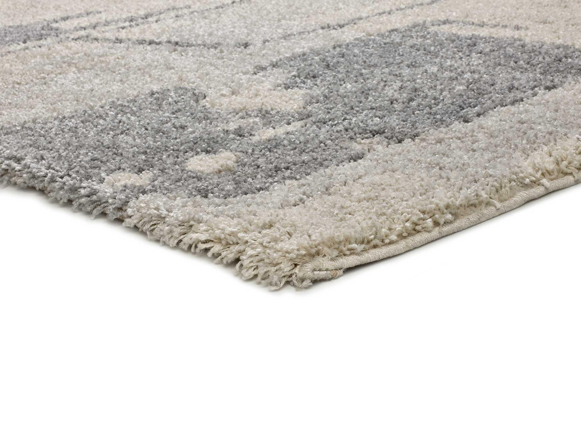 Thumbnail - Atticgo Hochflorteppich, Grau, Textil, Abstrakt, Rechteckig, 133x190 cm, Oeko-Tex® Standard 100, für Fußbodenheizung gee...