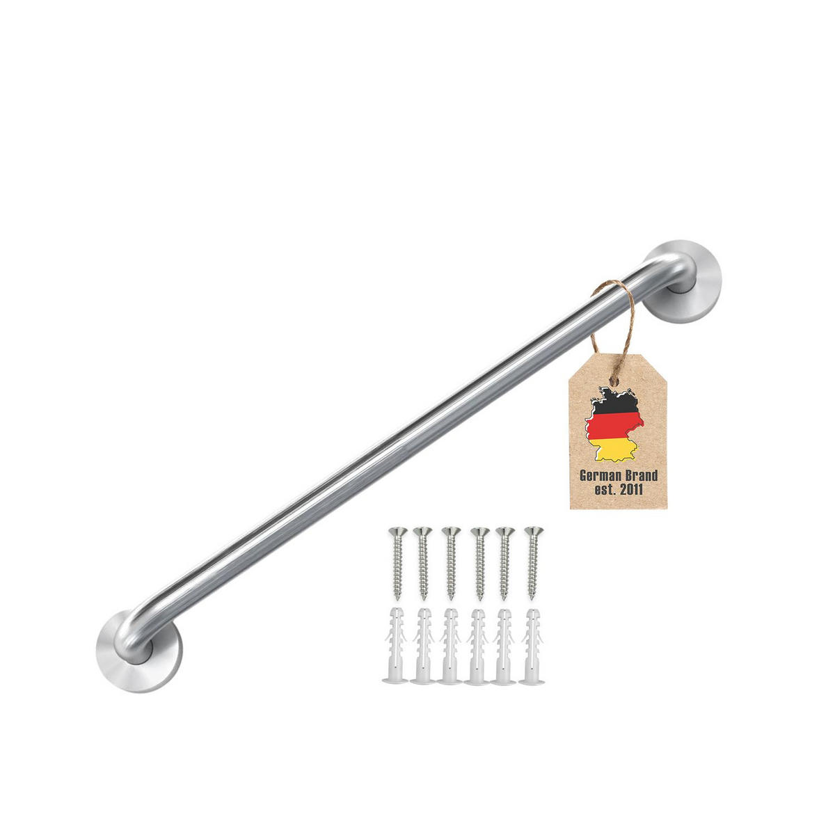 HANDTUCHHALTER 30/1.9 cm (Gebürstet) - Silberfarben, Metall (5/7/30cm) - Intirilife