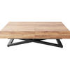 COUCHTISCH Cavetta U höhenverstellbar ausziehbar, Craft Eiche 120-200/80/27-76 cm - Eiche Wotan/Schwarz, Holzwerkstoff/Metall (80/120/76cm) - WFL GROUP