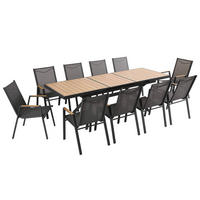 GARTENSET 11er-tlg., Grau - Grau, Metall - Oviala