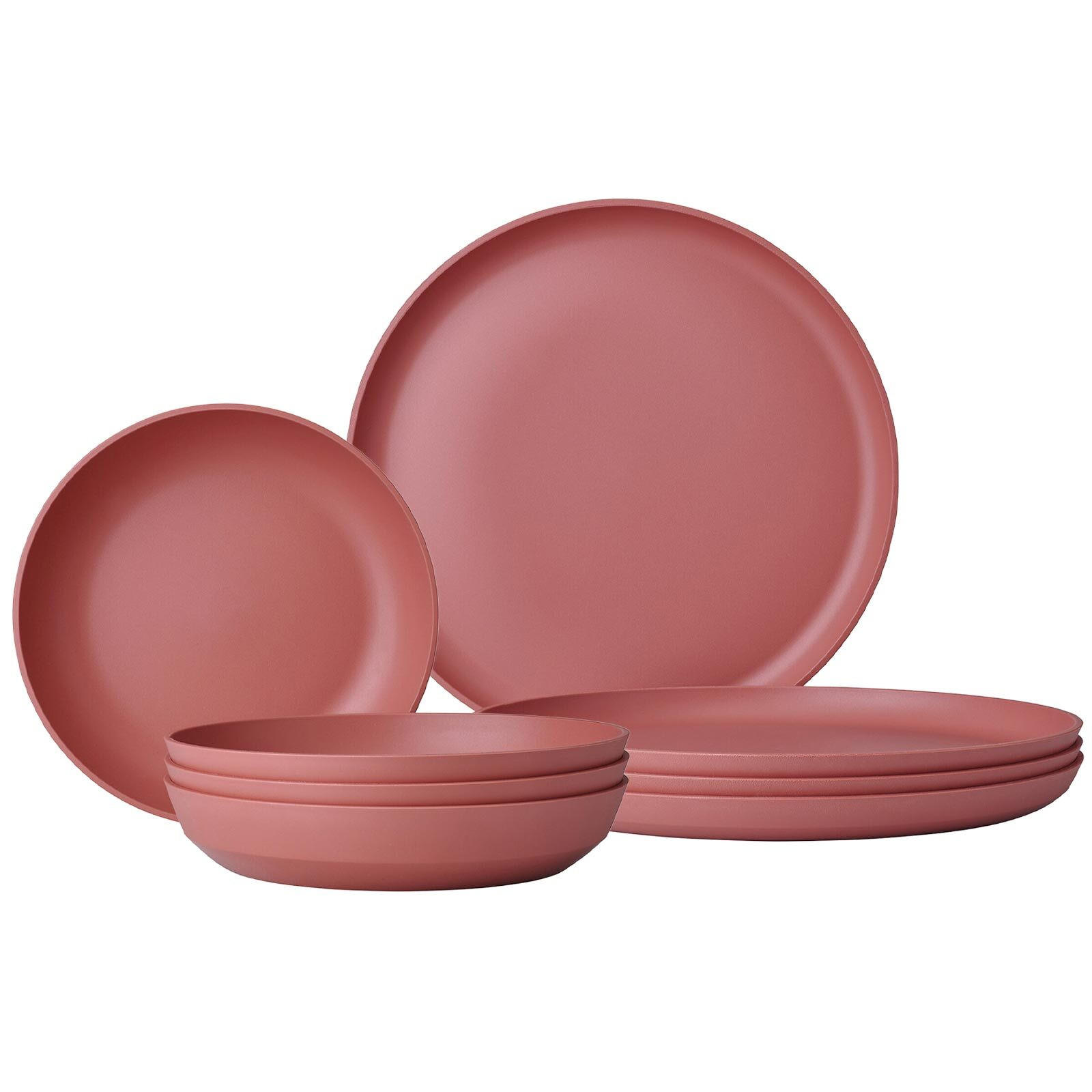TAFEL-SET Silueta Vivid Mauve 8er Set - Rot/Rosa, Kunststoff (1/1/1cm) - Mepal