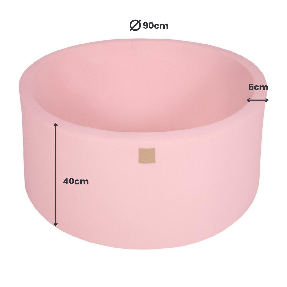 BÄLLEBAD für Kinder, Cotton, Hellrosa - Hellrosa/Transparent, Textil (90/90/40cm) - MeowBaby