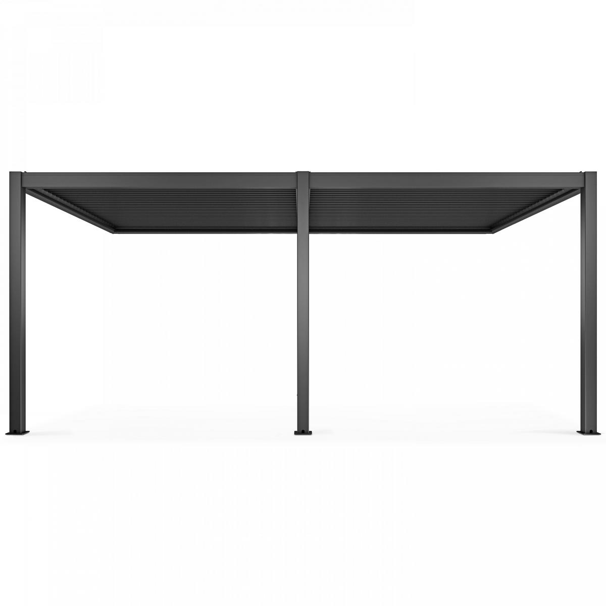 PERGOLA 6x3 m, Grau - Grau, Metall (281/257/574cm) - Oviala