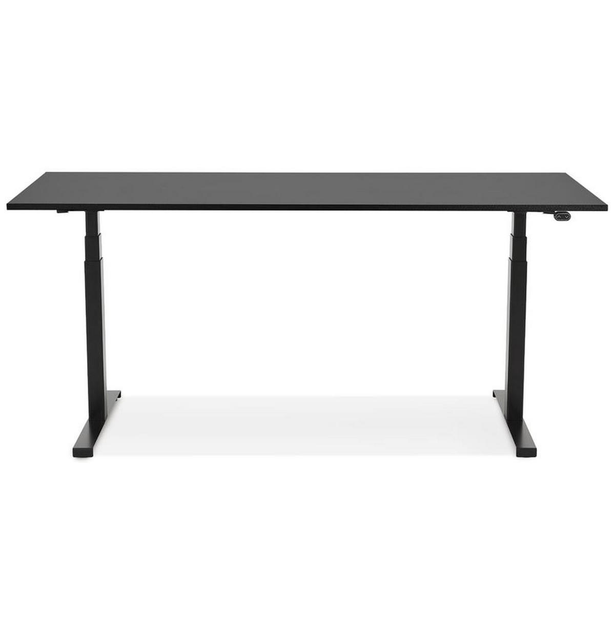 SCHREIBTISCH Höhenverstellbar Elektrisch Ergonomisch XARIX, Schwarz 160x80x127 cm - Schwarz, Holzwerkstoff/Metall (80/160/127cm) - KADIMA DESIGN