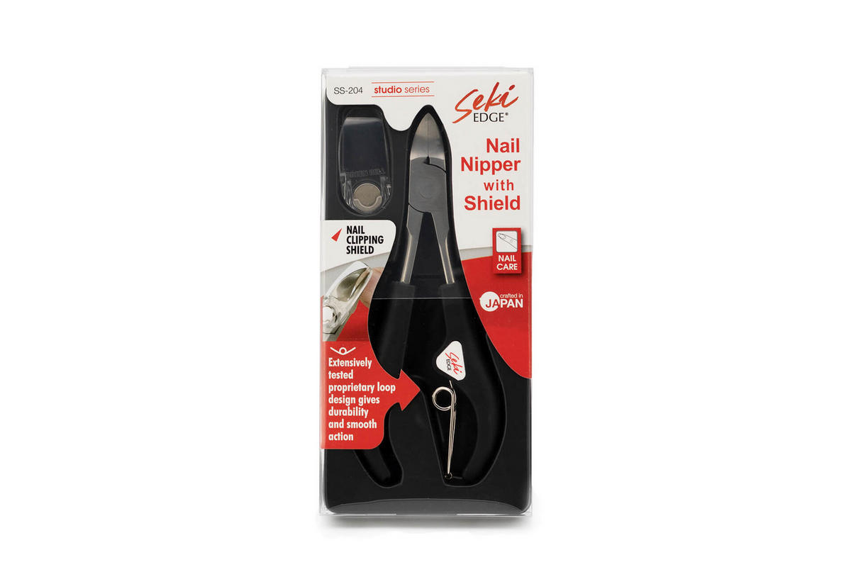 NAGELZANGE EDELSTAHL SS-204, 12 cm - Silberfarben/Schwarz, Metall (4.9/1.2/12cm) - Seki EDGE