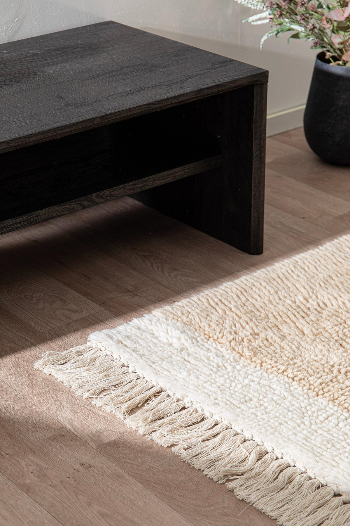 TEPPICH aus Wolle und Baumwolle in Naturoptik beige - Beige, Naturmaterialien (120/170cm) - AFK Living