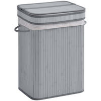 WÄSCHEKORB mit Deckel 70 L, Grau - Grau, Textil (40/60/30cm) - HOMCOM