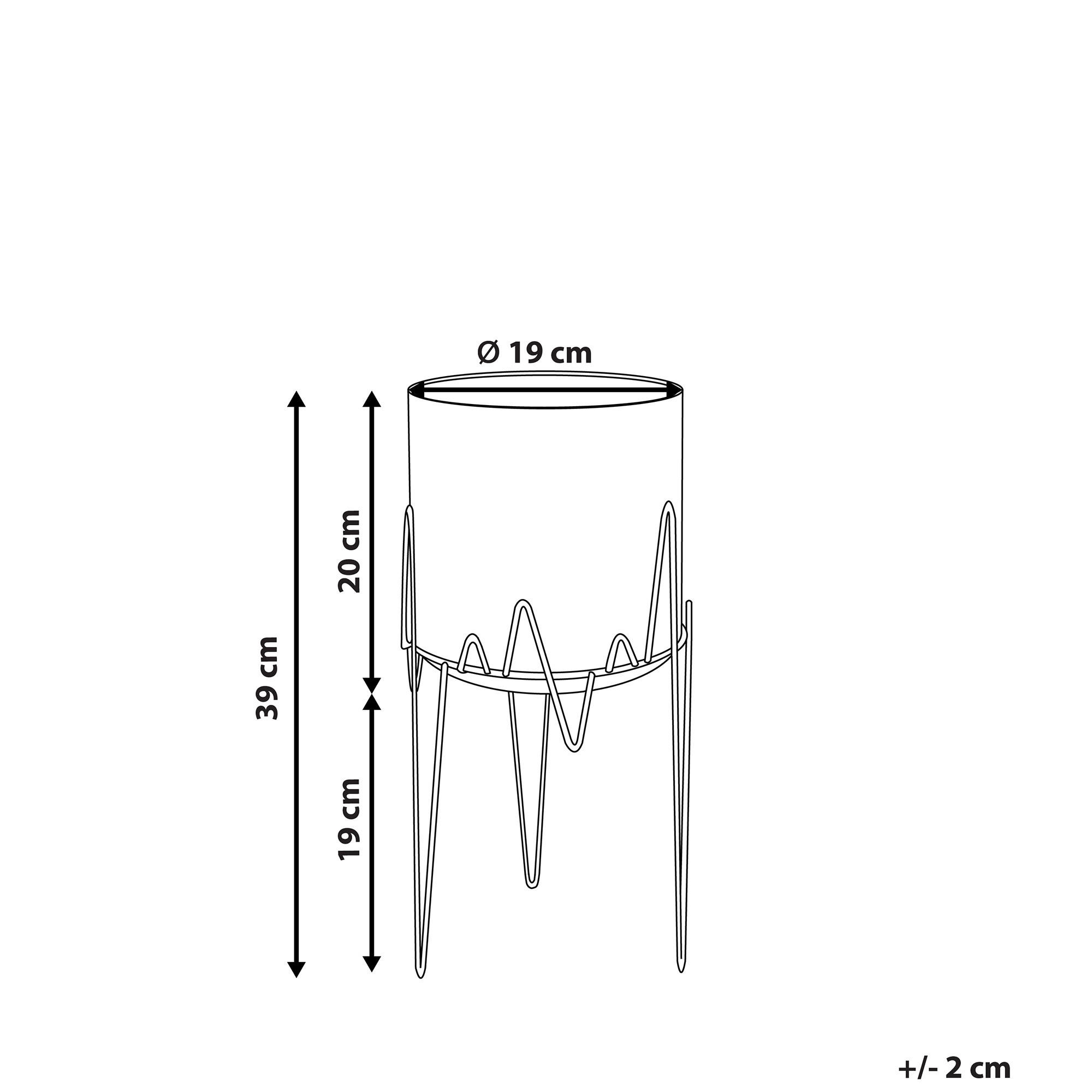 Thumbnail - Beliani Pflanzenständer, Blau, Gold, Metall, 39 cm, Dekoration, Blumen & Zubehör, Übertöpfe
