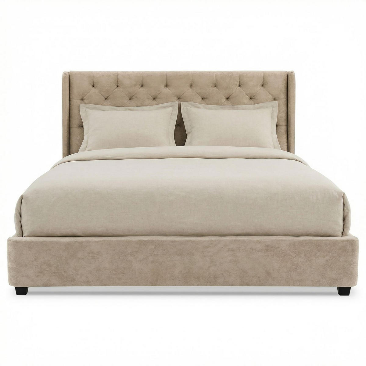 POLSTERBETT SAMPERI 180x200 cm beige - Beige, Textil (180/200cm) - IDIMEX