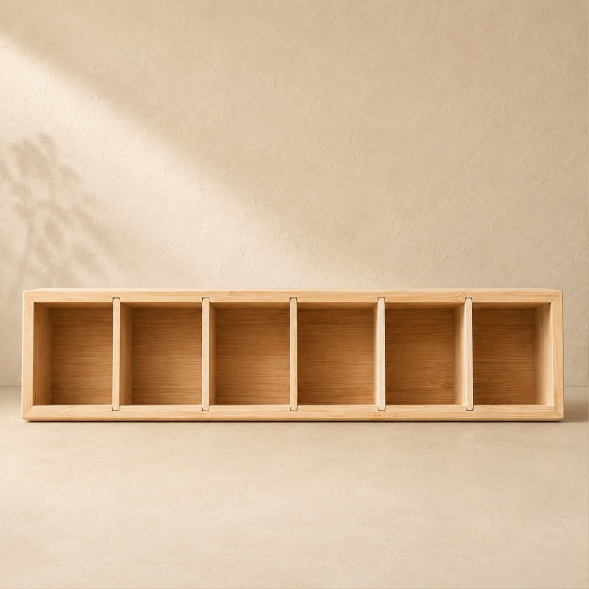 SCHREIBTISCHORGANIZER Bambus 38/8/7 cm - Beige, Naturmaterialien (38/8/7cm) - BOXIMO
