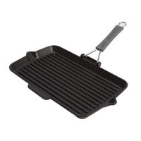 GRILLPFANNE Schwarz 34/21/3.4 cm 405093430 - Schwarz, Metall (34cm) - Staub