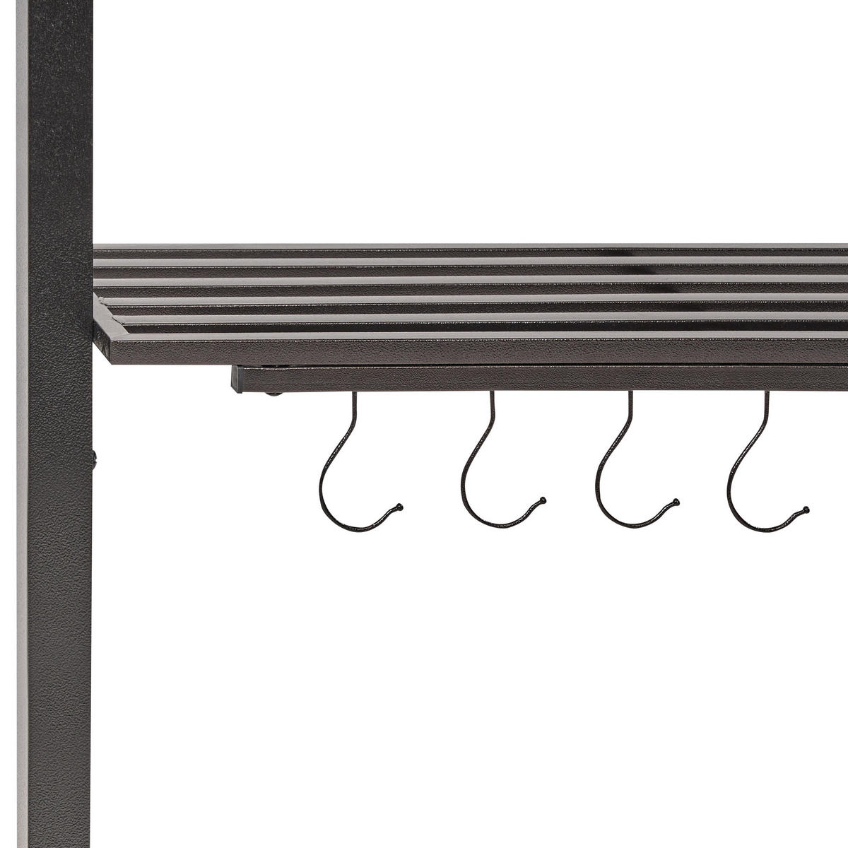 PAVILLON Stahl dunkelgrün 240/148 cm Naro - Schwarz/Grün, Metall (240/245/148cm) - Beliani
