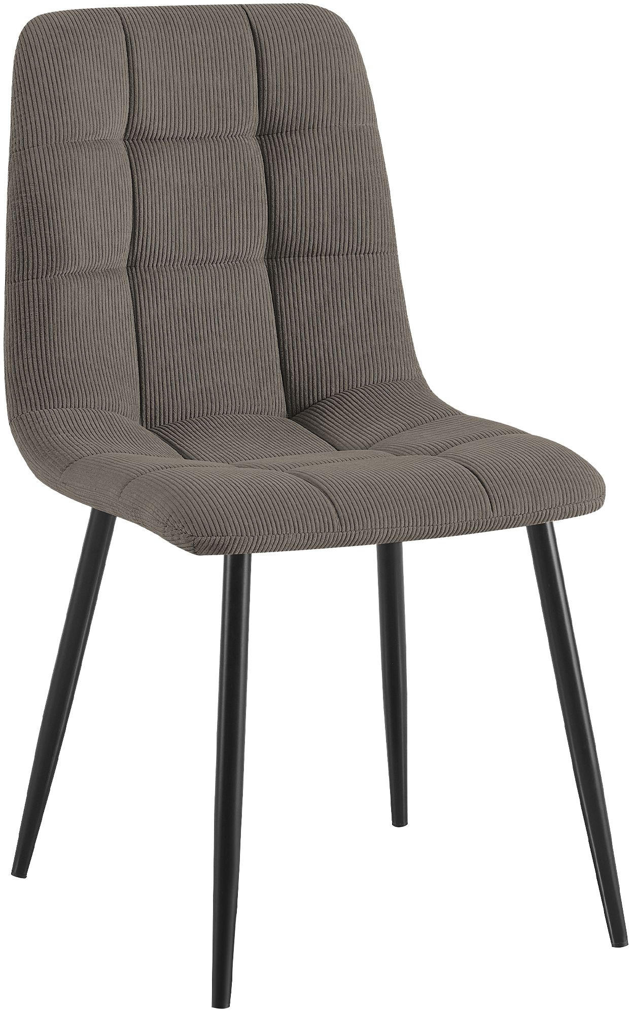 STUHL Cord Taupe - Taupe, Textil/Metall (45/84/55cm) - CLP