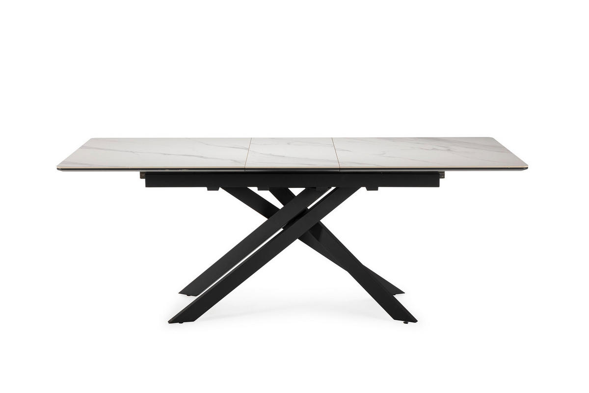 ESSTISCH Belma Weiß 160/89.5/76 cm - Weiß, Holz (160/89.5/76cm) - Drawer