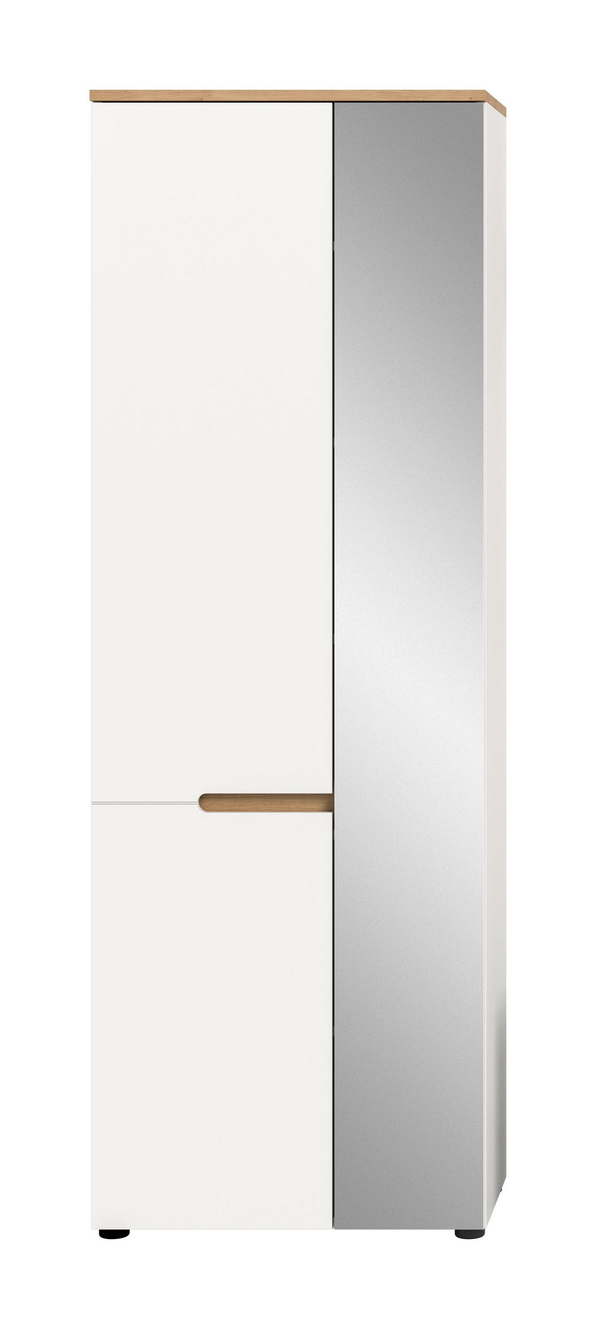 GARDEROBENSCHRANK Nova Garderobe in Basalt grau Nb. und Artisan Nb. B/H/T: 65x190x37 cm - Weiß, Holzwerkstoff (65/190/37cm) - Homes & Jones