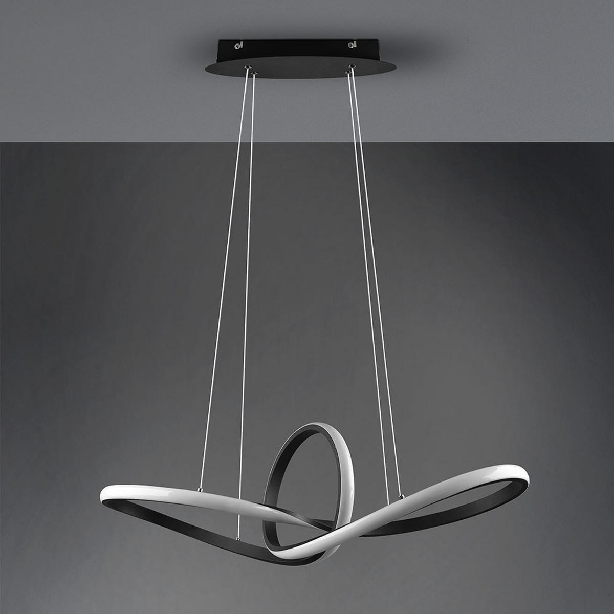 LED HÄNGELEUCHTE Metall Schwarz-matt - Schwarz, Metall (80/26/150cm)